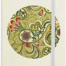 Cuaderno DIYthinker A5 de pavo real con medallón verde