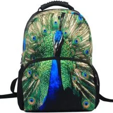 Mochila EnHome fotográfica de pavo real, 41 × 30 × 20 cm
