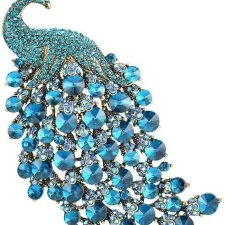 Broche Weenkeey de pavo real turquesa