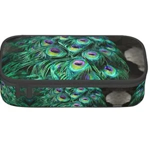 Estuche YTORA de plumas verdes con compartimento interior
