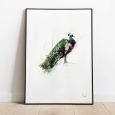 Lámina David Marston Art de pavo real, A1