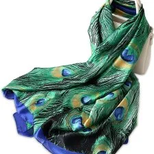 Pañuelo LumiSyne verde con ocelos azules