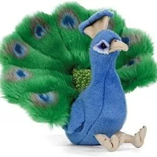 Living Nature pavo real de peluche AN409, 18 cm
