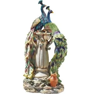 Figura Design Toscano Pavos reales en el paraíso