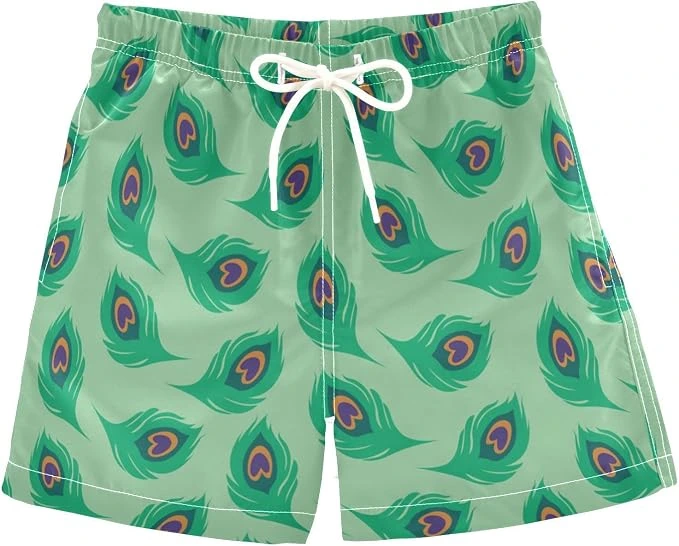 Bañador infantil KAAVIYO con plumas verdes · XL