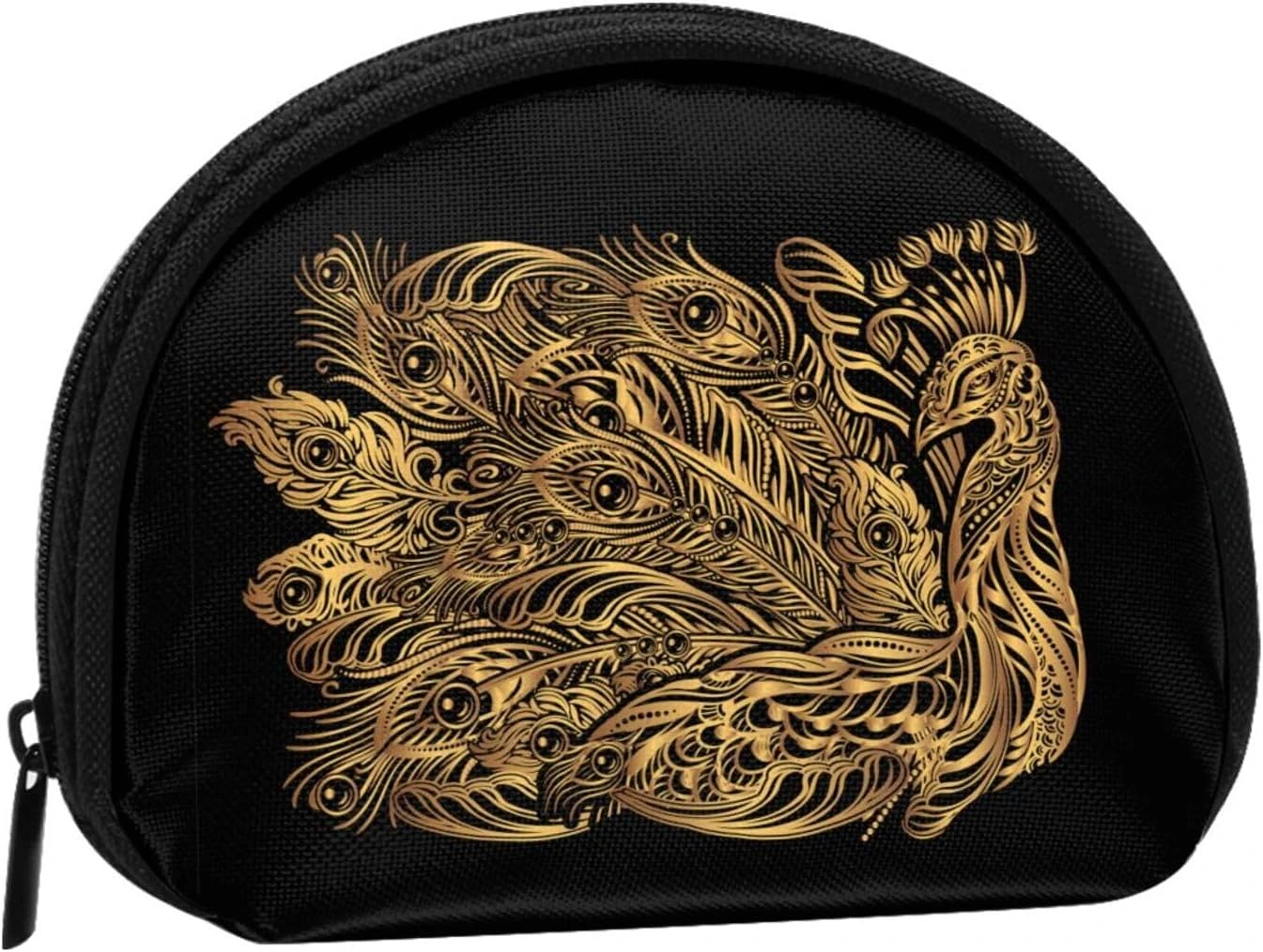Monedero AOOEDM negro con pavo real dorado