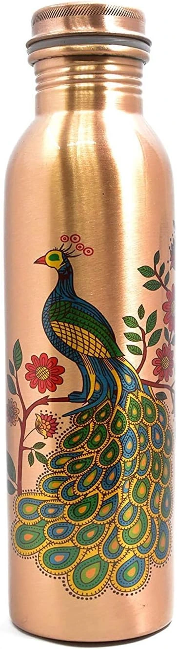 Botella PR INTERNATIONAL de pavo real sobre cobre · 900 ml