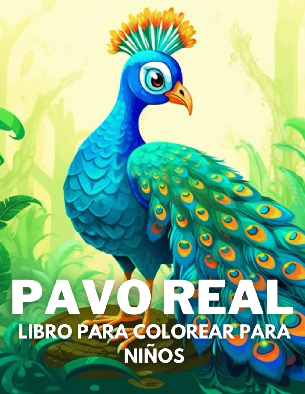 Libro de colorear pavos reales, de Dario Gálvez