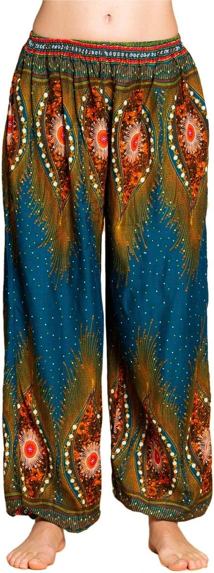 Pantalón PANASIAM Aladino con plumas · V12