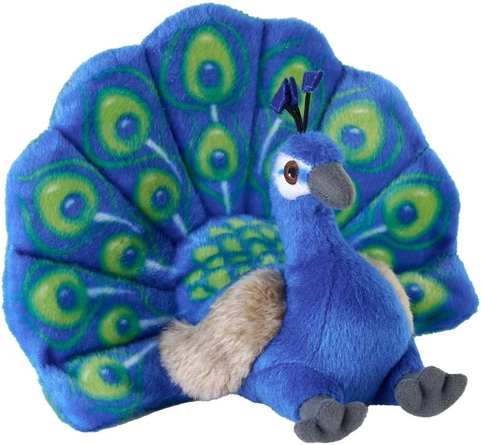 Peluche de pavo real Wild Republic Cuddlekins Eco Mini