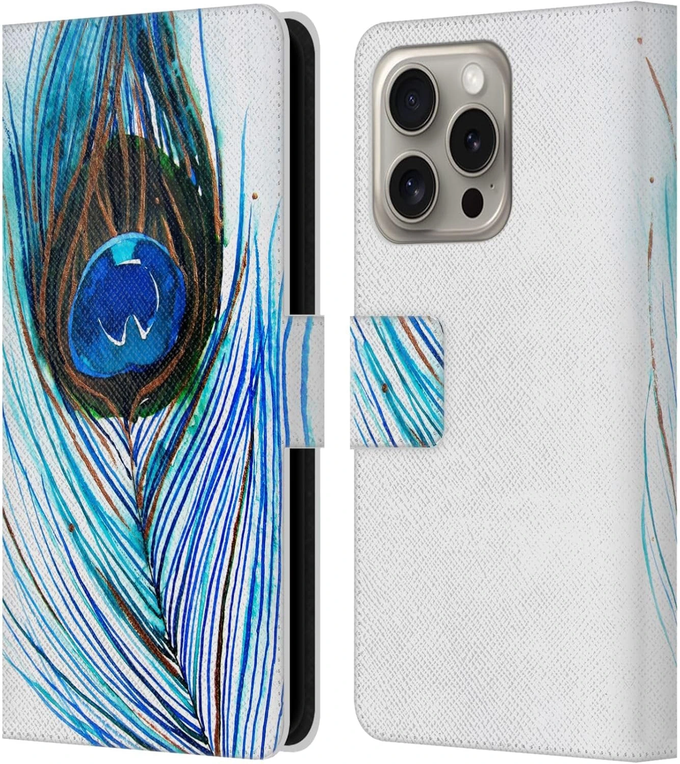 Funda cartera Head Case Designs de pluma · iPhone 16 Pro