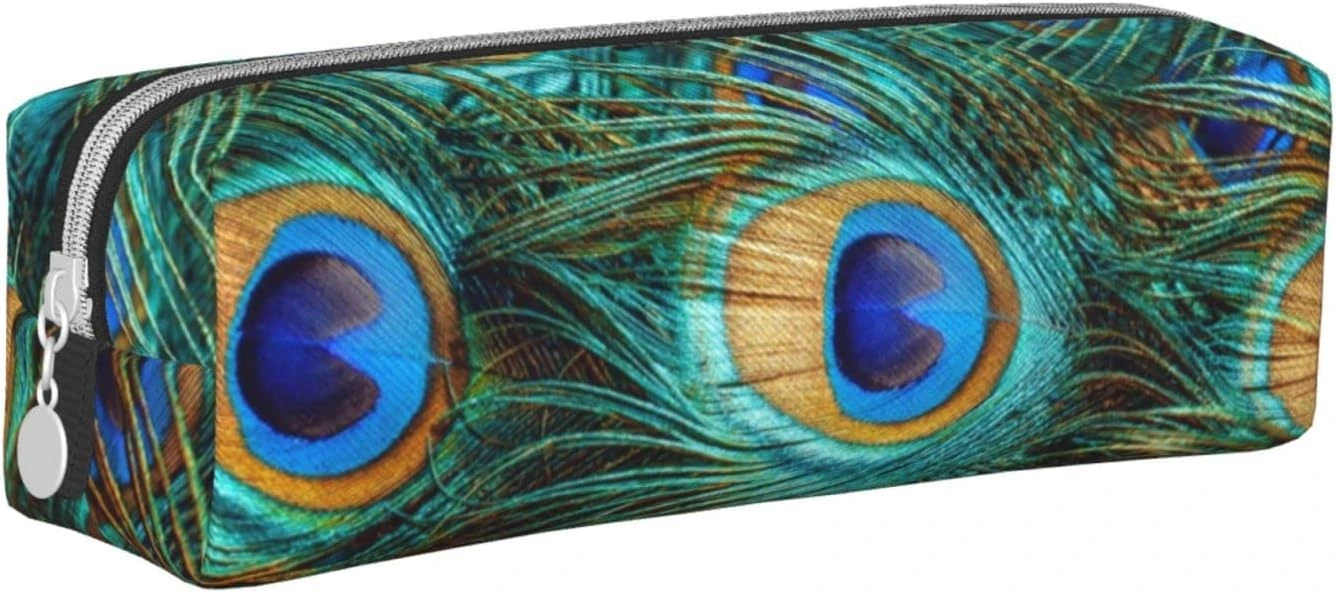 Estuche rectangular de plumas con dos cremalleras