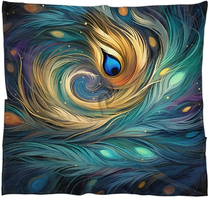 Pañuelo cuadrado Mexpekil de gran ocelo azul · 60 cm