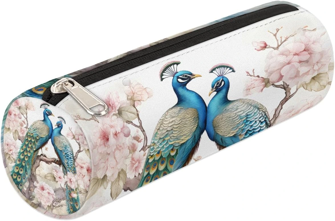 Estuche Mexpekil de pavos reales y flores
