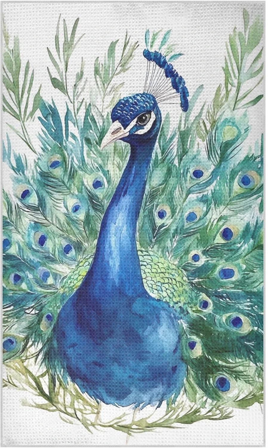 Paño ODAWA de pavo real en acuarela · una unidad